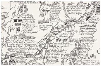 (PICTORIAL MAPS -- MANUSCRIPT.) Peter Reynolds Furse. The Southerly Part of the Province of Quebec.
